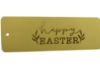 Picture of yellow easter bookmark with tassle and gold foil lettering