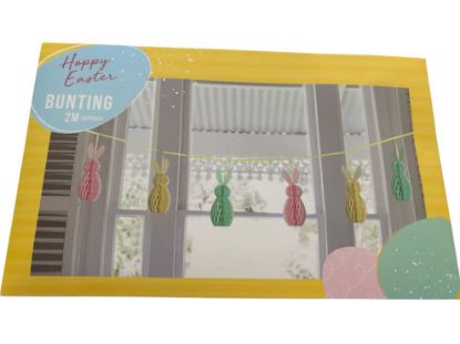 Picture of HAPPY EASTER BUNTING 2M easter bunny HONEYCOMB GARLAND PARTY DECORATion NEW