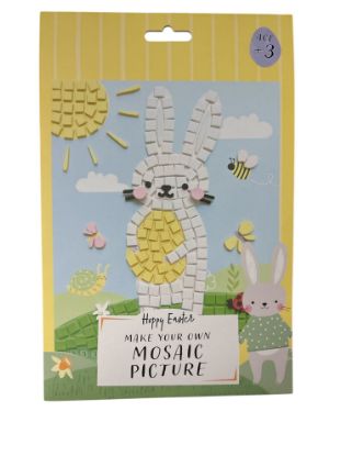Picture of Easter Bunny Glitter Mosaic Picture Childrens Easter Craft NEW - make your own mosaic picture