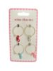 Picture of 4 x pretty bows wine glass charms gold in colour with assorted colour bows