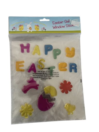 Picture of happy easter gel window cling window sticker