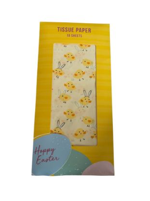 Picture of 10 Sheets Easter TISSUE PAPER easter chicks with bunny ears  New