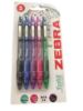 Picture of 5 x Zebra Funky Smooth Ballpoint pens 5 colours Z Grip Smooth NEW