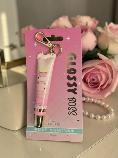 Picture of mothers day gift for her,  Glossy Boss Lip mask keyring