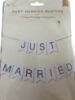 Picture of Just Married Bunting Wedding Bunting Flags 2 metres silver foil letters NEW