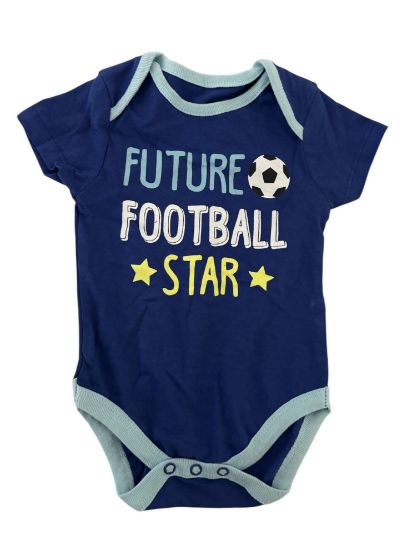 Picture of Boys Baby Suit Sleep Vest Romper 0-3 months FUTURE FOOTBALL STAR -