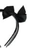 Picture of 3 x Girls Headbands Alice Bands Monochrome Black & White 1 with ribbon BOW NEW
