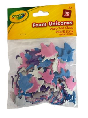 Picture of 80 x CRAYOLA Foam Unicorns Stickers NEW