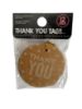 Picture of 12 x Kraft Gift Tags Thank you gift tags with gold twine New