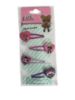 Picture of 4 x lol surprise hair clips with character heart charms