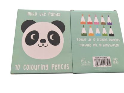 Picture of miko the panda 10 colouring pencils Boxed mini colouring pencils
