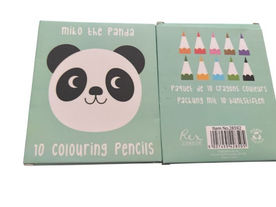 Picture of miko the panda 10 colouring pencils Boxed mini colouring pencils
