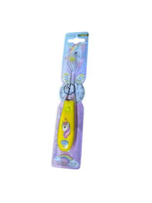 Picture of KIDS Yellow UNICORN Toothbrush Flashing TIMER Soft Toothbrush - copy