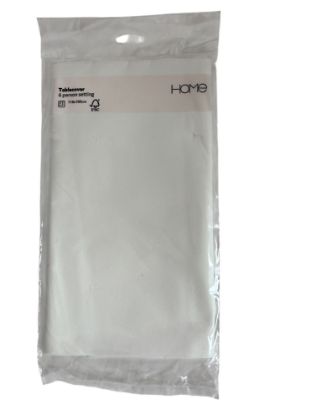 Picture of white table cover 6 persons 118 x 180 cm new habitat white tablecloth white tablecover