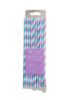 Picture of 20 x Baby Shower Party Blossom Paper Straws blue and pink
