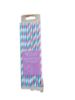 Picture of 20 x Baby Shower Party Blossom Paper Straws blue and pink