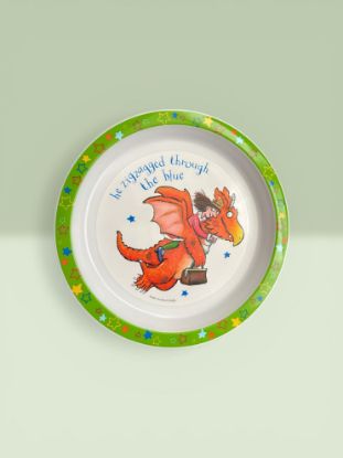 Picture of Zog Childrens Plate Zog the dragon plate New zigzagged through the blue