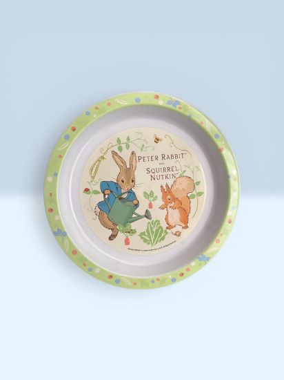 Picture of peter rabbit plate peter rabbit and squirrel nutkin design