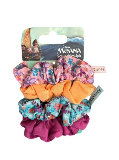 Picture of 4 x Disney Moana Hair scrunchys pack Moana hair ruffles NEW