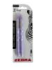 Picture of 2 X ZEBRA Z GRIP SMOOTH PENS PURPLE FLORAL BARREL 1.0mm MEDIUM TIP BLACK NEW