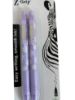 Picture of 2 X ZEBRA Z GRIP SMOOTH PENS PURPLE FLORAL BARREL 1.0mm MEDIUM TIP BLACK NEW