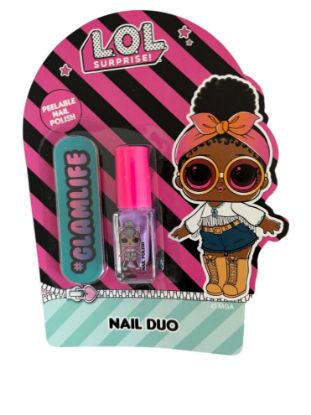 Picture of lol surprise nail polish manicure set lilac polish and emery board GLAMLife