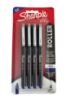 Picture of 4 x Sharpie Blue Ink Rollerball 0.5mm Needle Point Pen sharpies pens blue ink