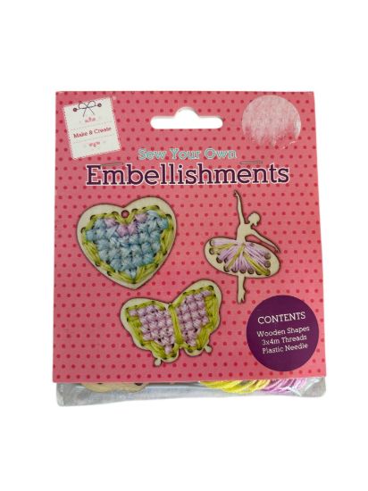 Picture of Sew Your own Embellishments 3 in the pack ballerina heart and butterfly