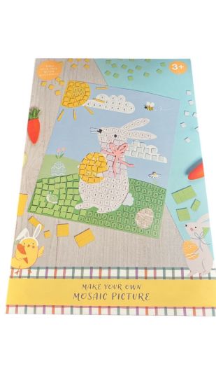 Picture of Easter Bunny  Mosaic Picture Childrens Easter Craft NEW - make your own mosaic picture