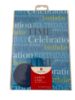 Picture of blue Text Happy Birthday Gift Wrap 2 Sheets 2 Tags