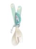 Picture of bonnie the bunny bamboo cutlery fork and spoon new bamboo