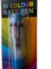 Picture of blue Multi Colour Fashion Fun Ball Point Pen Retractable 10 colours BLUE pen 10 colour pen