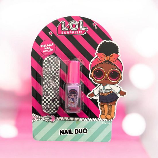 Picture of lol surprise nail polish manicure set lilac polish and emery board  2 fly 4 words