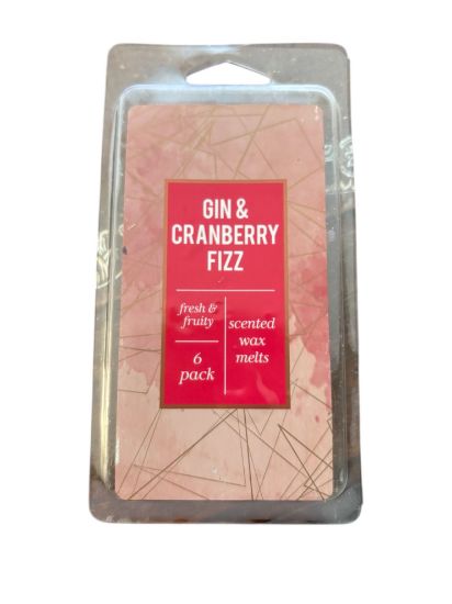 Picture of gin and cranberry fizz scented wax melts 6 pack