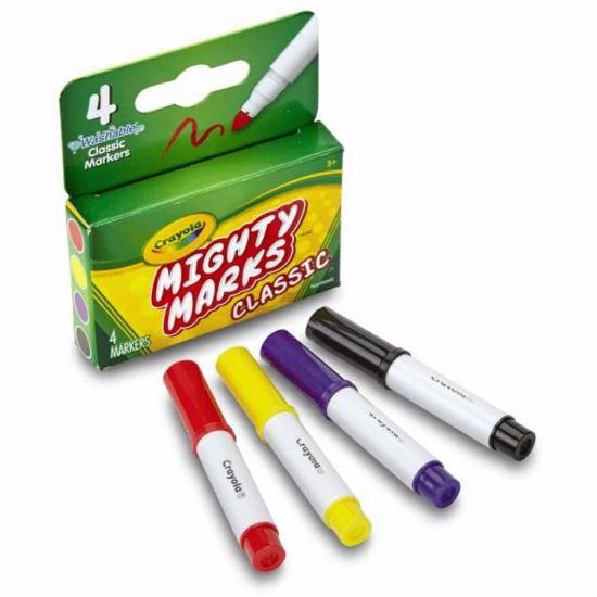 Picture of 4 x Crayola mighty markers washable classic markers mini Boxed