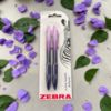 Picture of 2 x Zebra Z Grip Smooth Ballpoint Purple Galaxy design Pens