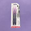 Picture of 2 x Zebra Z Grip Smooth Ballpoint Purple Galaxy design Pens