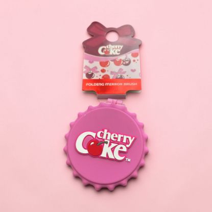 Picture of Retro Style Cherry Coke Pocket Folding Mirror & Brush NEW