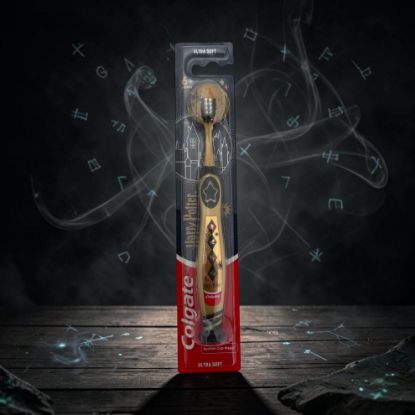 Picture of Colgate Harry Potter Toothbrush Limited Edition Ultra Soft Gold Black New Age 6+
