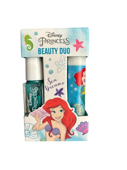 Picture of Disney Princess Ariel  Nail polish and lip balm beauty Duo Boxed Gift  Mermaid nail polish