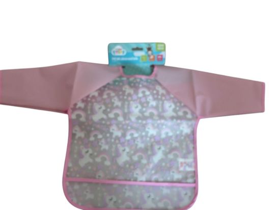 Picture of Tiny Steps Unicorn PEVA Long Sleeved Bib New Unicorn Bib