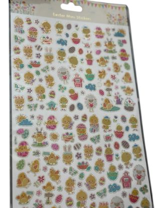 Picture of Easter mini stickers set Foiled egg chick lamb eggs etc