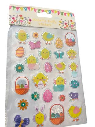 Picture of 28 x Metallic Puffy Stickers Easter stickers