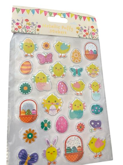 Picture of 28 x Metallic Puffy Stickers Easter stickers