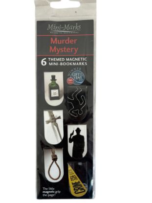 Picture of 6 Pack of Magnetic Bookmarks That Company Called If Mini-Marks murder mystery