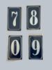 Picture of BLUE French Door number Metal Door Sign - Number 0 ZERO NEW 7 8 9