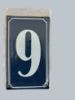 Picture of BLUE French Door number Metal Door Sign - Number 0 ZERO NEW 7 8 9