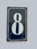 Picture of BLUE French Door number Metal Door Sign - Number 0 ZERO NEW 7 8 9
