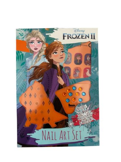 Picture of Disney Frozen Nail Art Set - Wraps Stickers Gems - Elsa Anna Olaf 50 piece