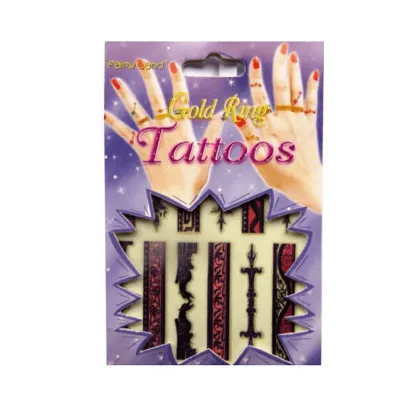 Picture of TEMPORARY FASHION TATTOOS - GOLD RING henna style